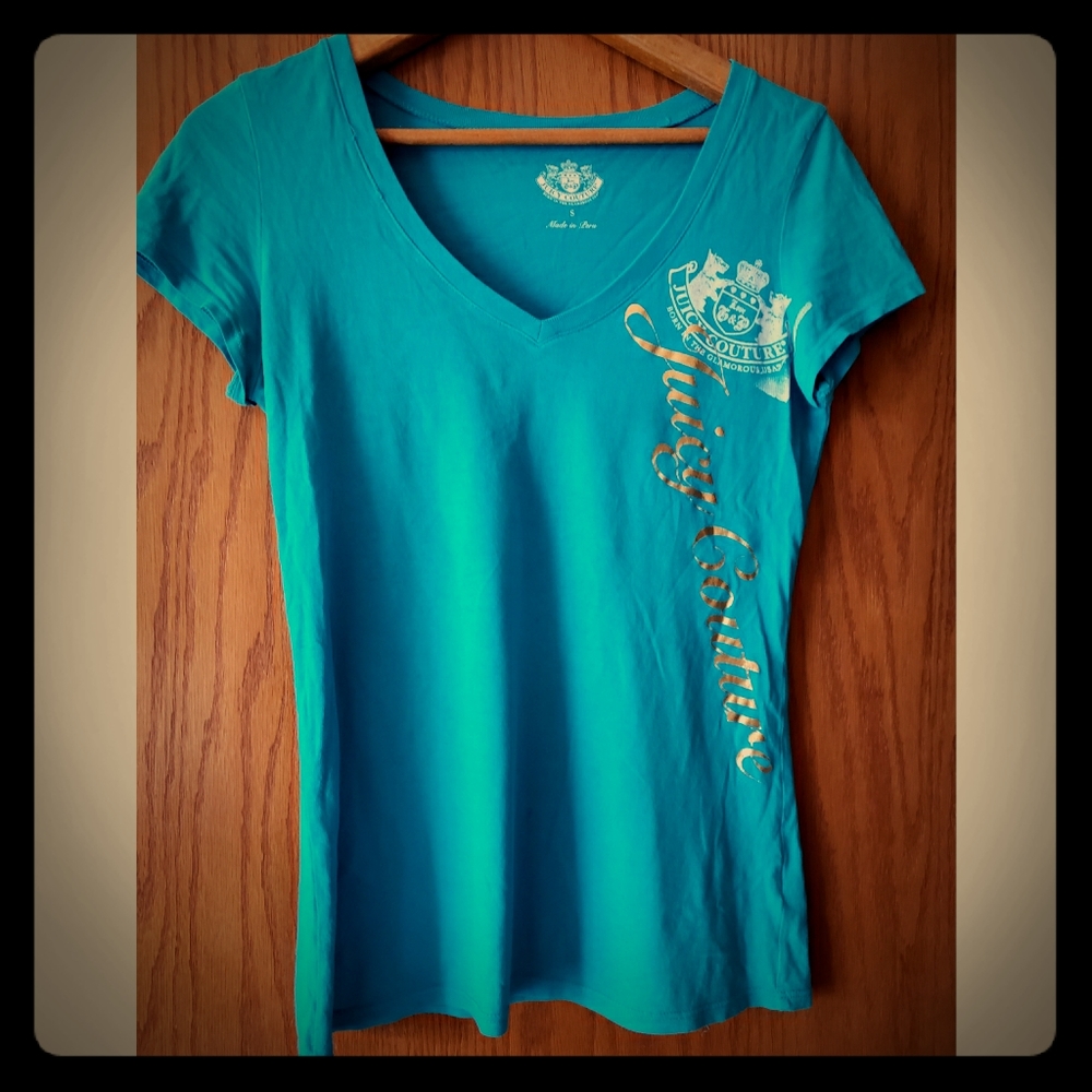 Juicy Couture blue preppy classic short sleeve tshirt S/M